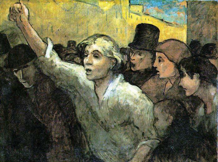 Honore  Daumier The Uprising Spain oil painting art